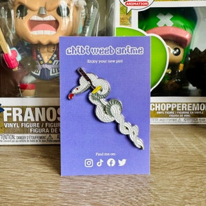 Anime Serpent Demon Slasher Nichirin Katana Pin Badge 1pc Enamel Pins | Pins for Anime Fans | Anime Pin Badges | Anime Pins for Bags