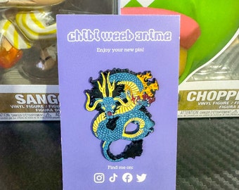 Anime Character Dragon Pin Badge 1 Piece Blue Dragon Character Pins | Pins for Anime Fans | Pin Badges and Brooches | Gifts for Anime Fans