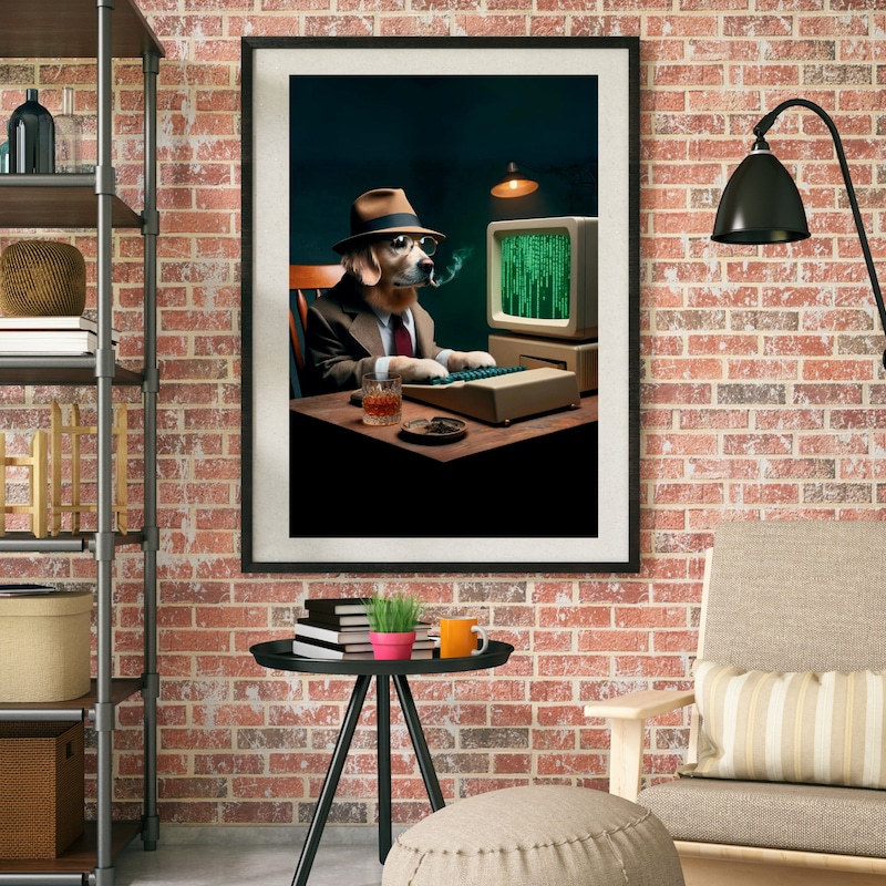 Programmer Painting - Etsy