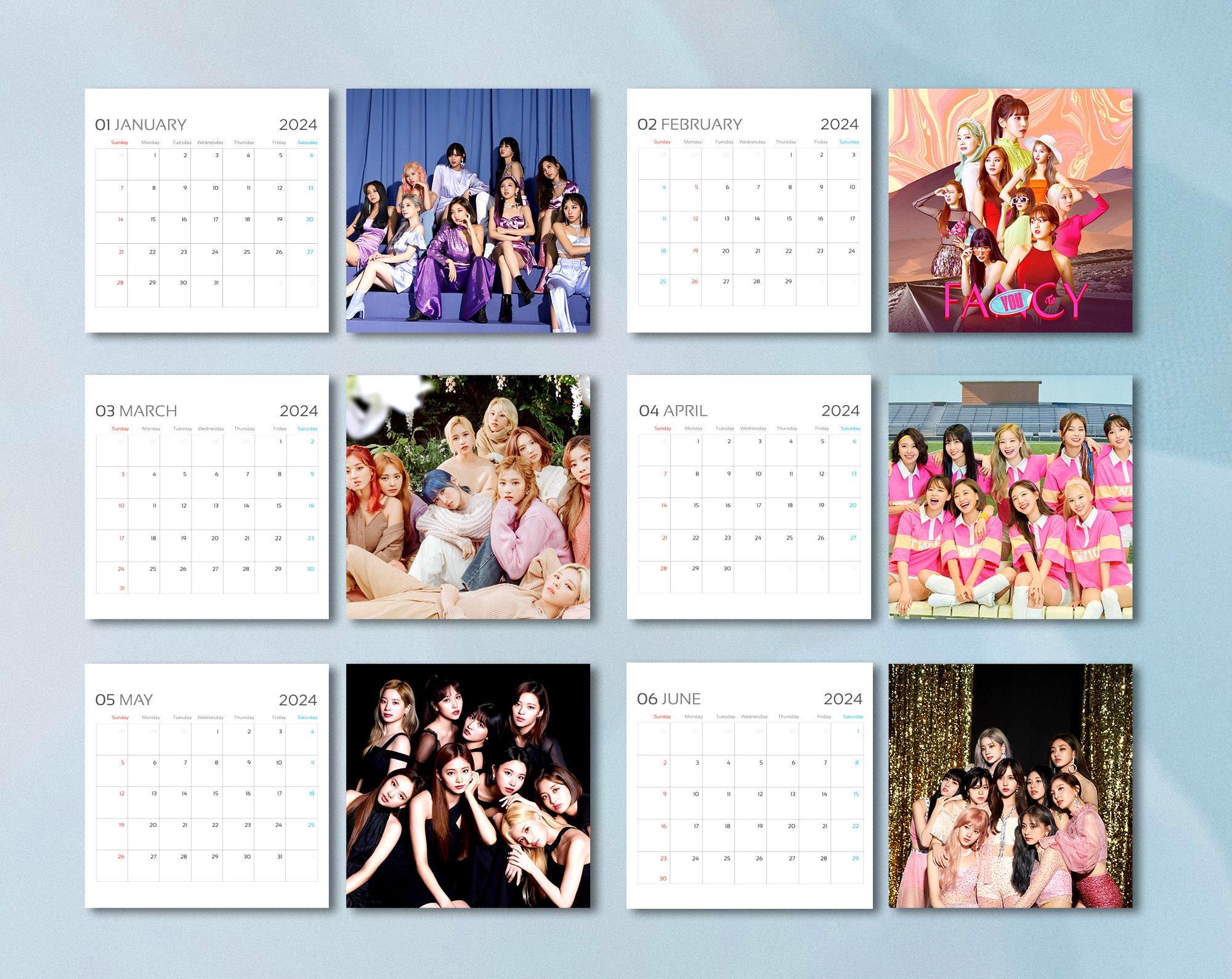 TWICE Calendar, Once 2024 Wall Calendar, Celebrity Calendar 2024
