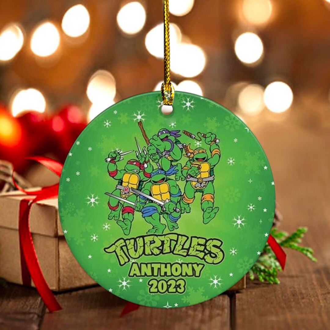Personalized Ninja Turtles Christmas Ornament Custom Etsy
