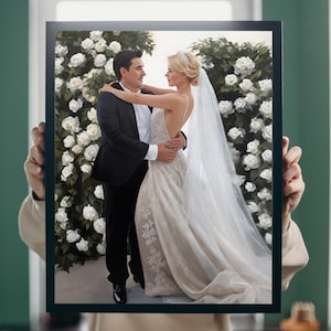 Peinture à l'huile de mariage à partir d'une photo, peinture de portrait personnalisée, portrait de cérémonie de mariage personnalisé sur toile, art personnalisé, cadeau de mariage