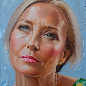 Peinture à l'huile personnalisée à partir de la photo | Commande de portraits personnalisés | Cadeau de fiançailles et d'anniversaire