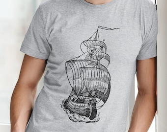 Camiseta de velero vintage: camiseta gráfica clásica de marinero