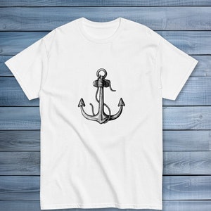 Vintage Anchor Tee - Unisex T-Shirt for Men and Women, Nautical Graphic Print, Sailor & Yachtman Gift, Minimalistic Boat Themed Shirt