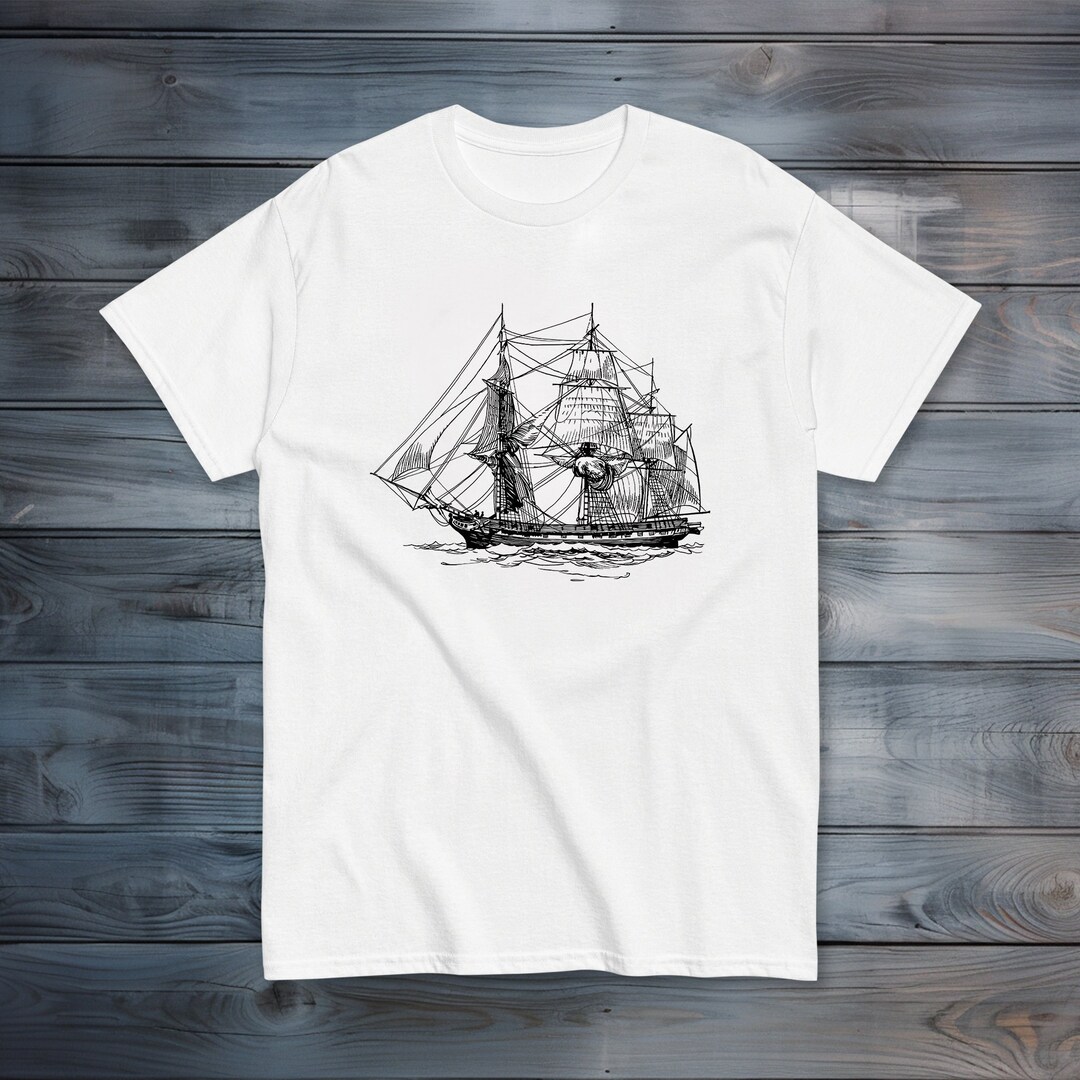 Vintage Sail Ship Tee UNISEX T-shirt, Retro Nautical T Shirt, Sailor ...