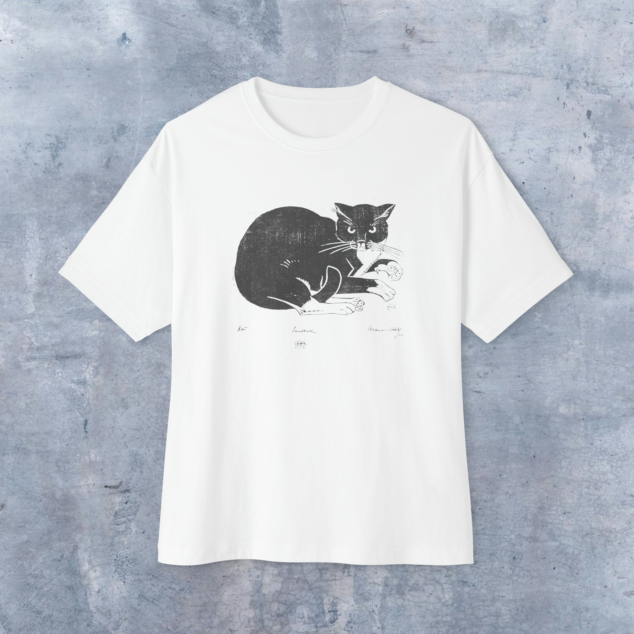 トップス CAT PRINTED TEE(BLACK, 38) 2025 Streetwear Black Cat Graphic T Shirt Harajuku Vintage