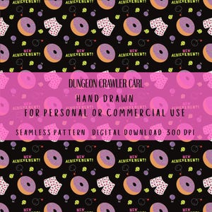 Dungeon Crawler Carl Seamless Pattern Tile PNG Digital Download