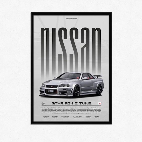 Nissan R34 GT-R Z-tune | Digital Download | Hyper Car Poster