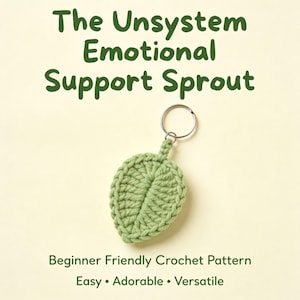 Häkelanleitung für einen Sprossen-Schlüsselanhänger | Häkelpflanze für Anfänger | Schnelle Amigurumi-Anleitung (PDF-Download)