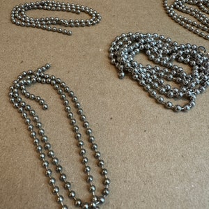 Metal Ball Chain Remnants & Chains