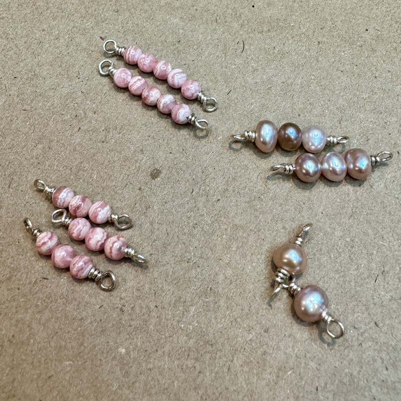Pink Pearl Connector - Etsy