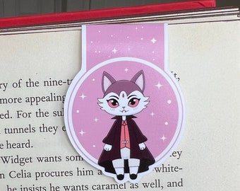 Vampire Cat Magnetic Bookmark | Cute Fox Cat Bookmark