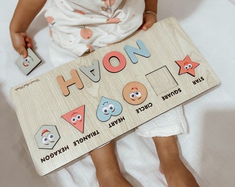 Customized Wood Name Puzzle | Personalized Wooden Toddler Toys| Customized Puzzle for Kids | Christmas Gifts for Kids