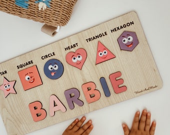 Baby Shower Gifts - Wooden Personalized Name Puzzle | Christmas Gifts for Kids