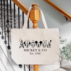 Disney Tote Bag, Mickey and Friends Tote Bag, Disney World Tote Bag, Family Disney Tote Bag, Disney Tote Bag Gift, Disneyland Tote Bag