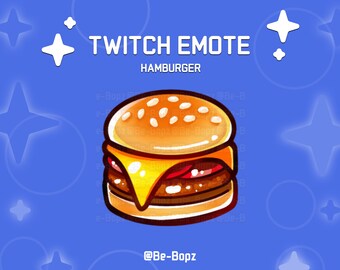 Hamburger Funny Twitch Emote • Discord • Fast Food Emote Cheeseburger • Graphic • Streamer Emotes • Graphics for Streamers • Twitch Channel
