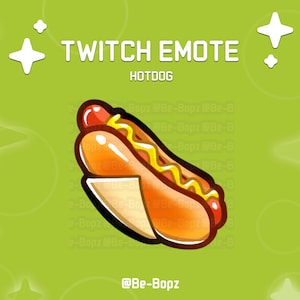 Hotdog Funny Twitch Emote • Discord • Fast Food & Snacks Emote Hot dog • Graphic • Streamer Emotes • Graphics for Streamers • Twitch Channel