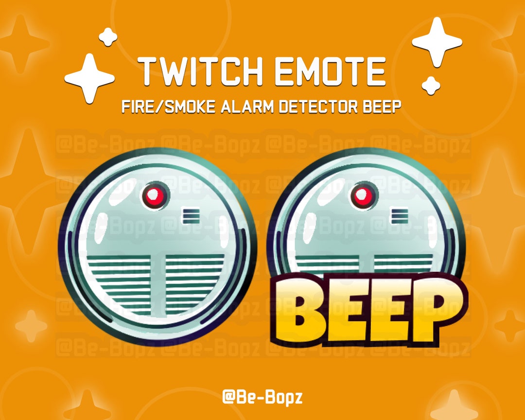 Beeping Smoke Detector Meme Twitch Emote Discord Fire Etsy