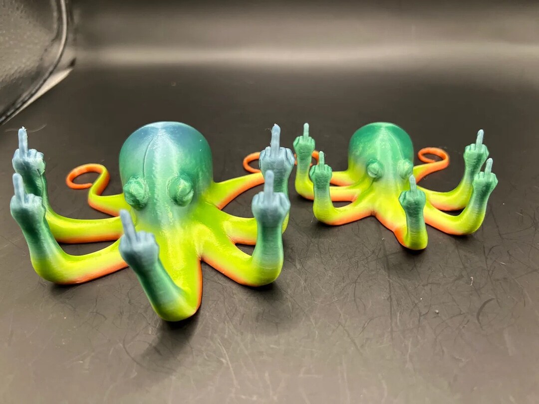 Eff-offtopus Rude Octopus Middle Finger Octopus Funny - Etsy