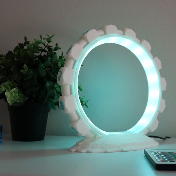 RGB night lamp Stargate with zodiac signs in light colors