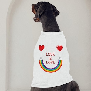 Pride Pet Shirt LGBTQ+ Dog T-Shirt – Rainbow Tank for Dogs & Cats – Gay Pride Pet Apparel – Gift for Pet Parent