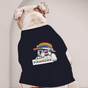 Pawride LGBTQ+ Dog T-Shirt – Rainbow Pride Pet Shirt for Dogs & Cats – Colorful Gay Pride Apparel – Gift for Pet Parents