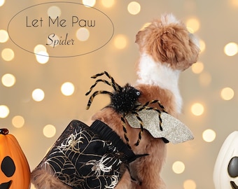 Costume D'araignée Pour Chien - Taille S/M/L Réglable - Pour Halloween Ou Fête Déguisée