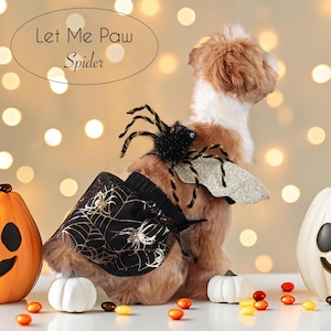 Halloween Spider Pet Cosplay Birthday Clothes for Small & Medium Dogs - Tutu Dress with Accessories