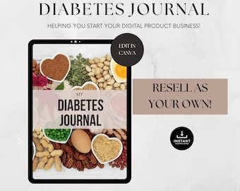 Diabetes Journal: PLR Resell Rights, A4 (Digital Download)