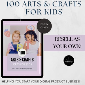 Kinder Kunsthandwerk & Bastelideen mit Wiederverkaufsrechten, Done for you, PLR Elternzeit Blogger, Kinder Basteln, Blei Magnet Blogger, Content Planer, Canva