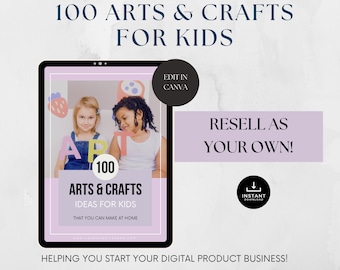 Kids Arts & Craft Ideas with Resell Rights, Done for you, PLR Parenting Blogger, Kids Crafts, Lead Magnet Bloggers, Content Planner, Canva