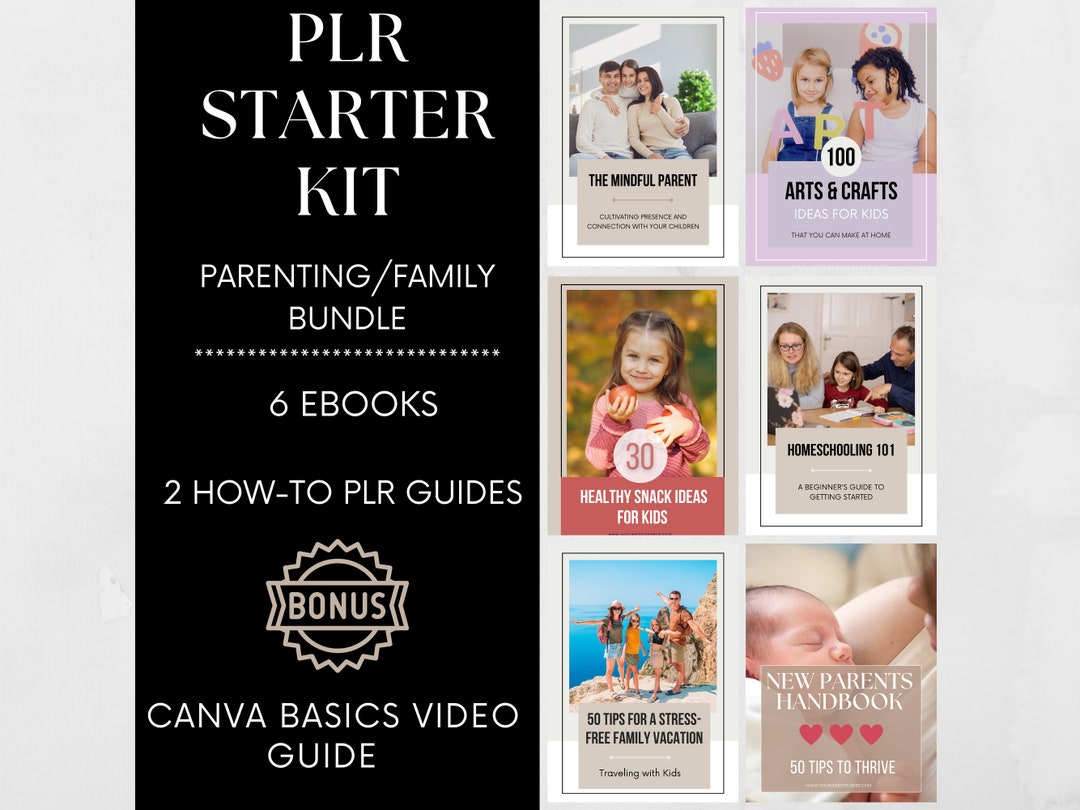 Parenting PLR Starter Kit: 6 Ebooks, Resell Rights (digital Download ...