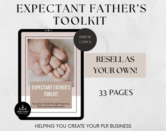 Expectant Father's Toolkit eBook with Resell Rights, Preparing for Baby's Arrival eBook, PLR Baby eBook, Expectant Dad Resources,Lead Magnet