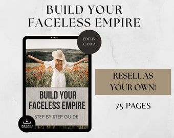 Build Your Faceless Empire Step by Step Guide with Resell Rights,Faceless Branding,PLR Faceless Marketing,Make Money with Faceless Marketing
