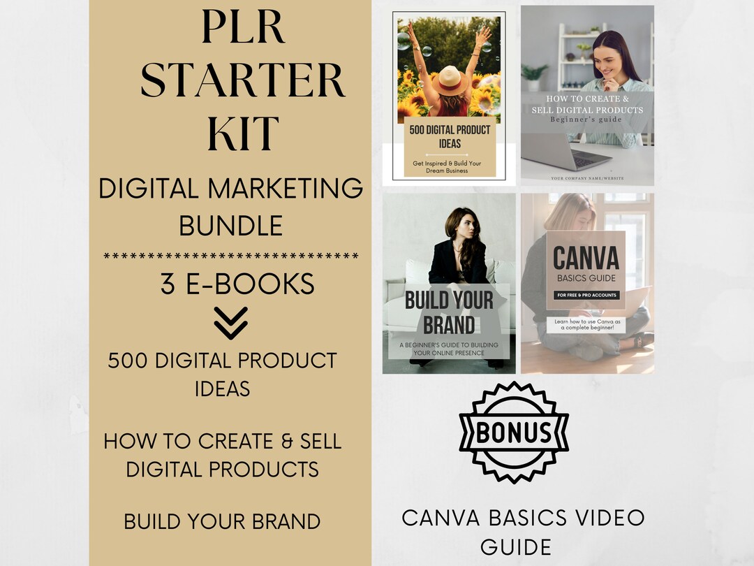 PLR Starter Kit: Digital Marketing Ebooks Bundle With Resell Rights ...