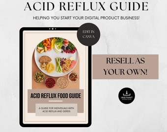 Acid Reflux Food Guide eBook: PLR Health Content (A4 Digital Download)