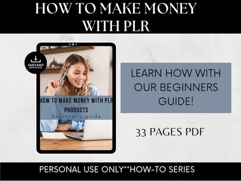 how to make money with plr. canva how to guide.