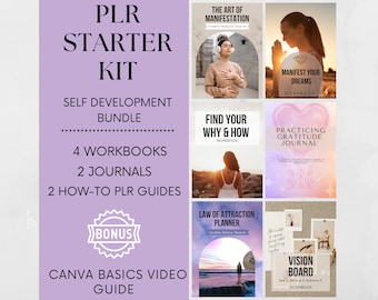 Self-Development PLR Bundle: eBooks, Workbooks, Planner (Resell Rights)