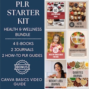 Health & Wellness PLR Bundle, Keto, Diabetes, Weight Loss Journals (Digital Download) image 1