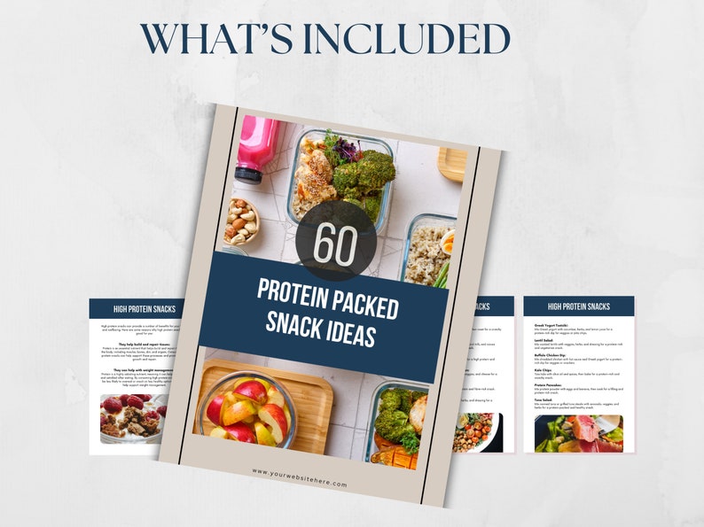60 Protein Snacks with Resell Rights, Health Coach Lead Magnet, Nutrition Coach, Done for you, PLR ebook, Wellness Coach, Protein snacks image 5