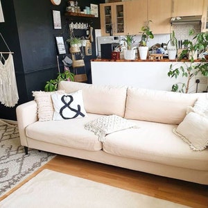 IKEA KARLSTAD 3-seat sofa cover, Replacement Slipcover for IKEA sofa, Tailor-made fit, High quality European fabrics to choose