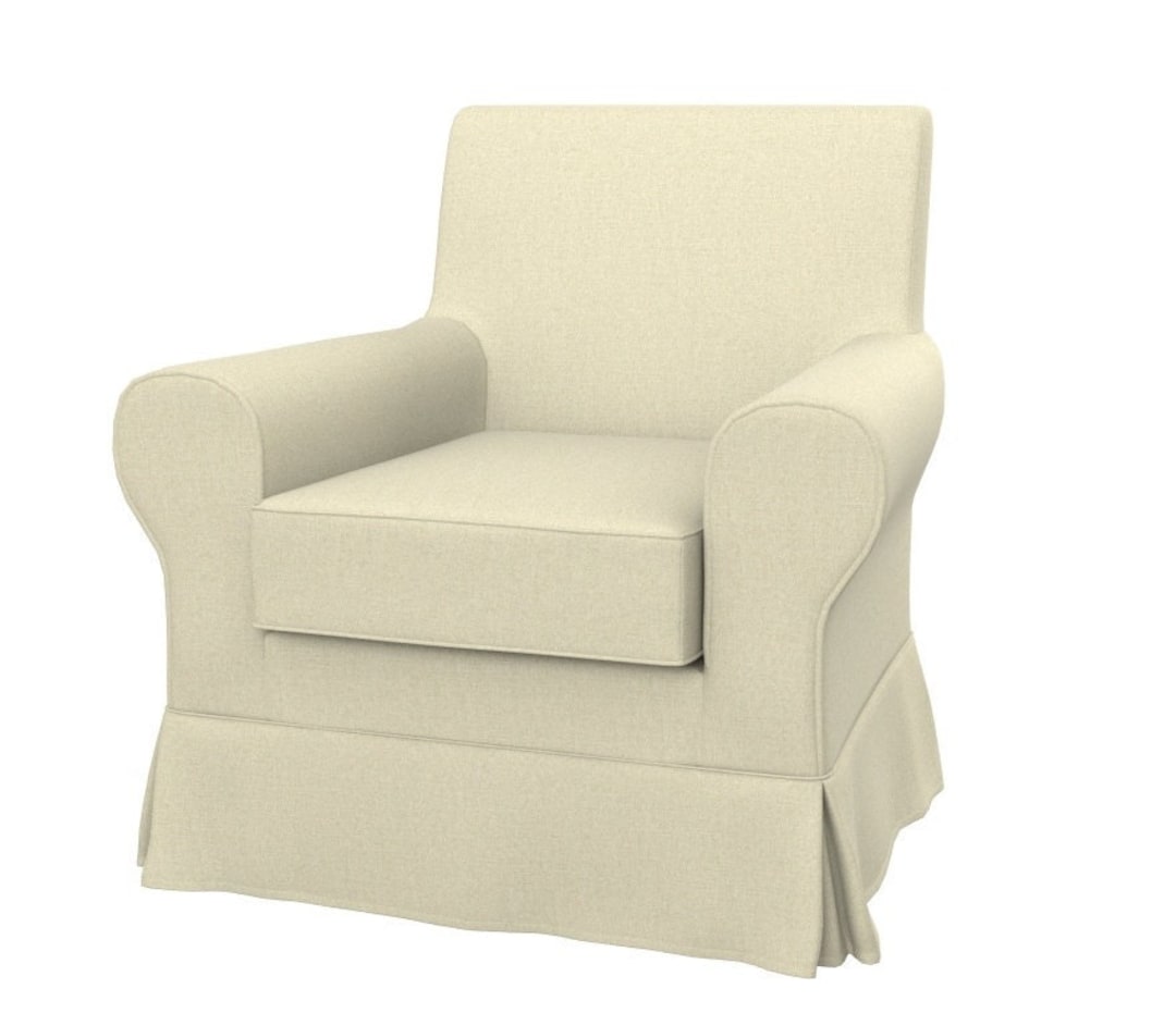 COMFORTLY - Fodera Di Ricambio Per Poltrona KARLSTAD (Modello Normale), Tessuto Crown Morbido E Resistente, Colore Blu Oceano - copertina