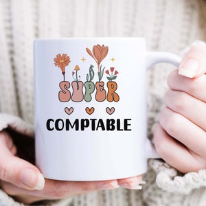 mug comptable super comptable boho style boheme cadeau comptable tasse comptable femme personnalisée