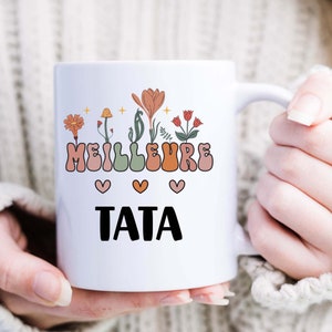 mug tata meilleure tata fleurs boho bohème cadeau tata tasse tata mug tante femme personnalisée
