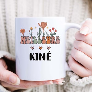 mug kiné meilleure kiné boho style boheme cadeau kiné tasse kiné femme personnalisée