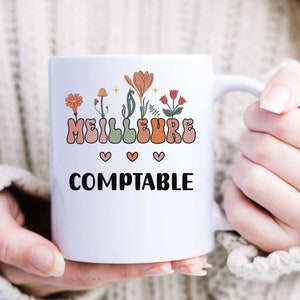 mug comptable meilleure comptable boho style boheme cadeau comptable tasse comptable femme personnalisée