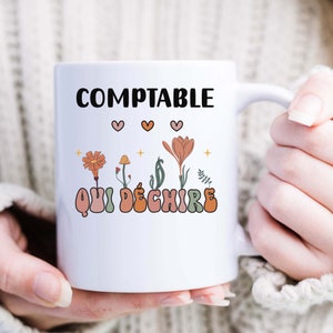 mug comptable qui déchire boho style boheme cadeau comptable tasse comptable femme personnalisée
