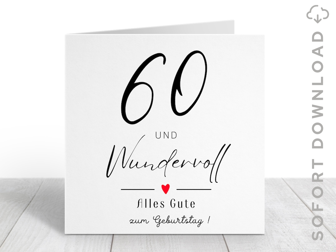 Geburtstagskarte Für Damen Zum 60. – 'You're 60' Mit Blumen-Design, Goldgeprägt, 15,5 X 21,5 Cm, Inkl. Umschlag