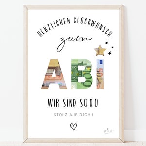 Geldgeschenk "Herzlichen Glückwunsch zum Abi" | Abi 2024 | Mädchen, Tochter, Junge, Sohn Abi 2024 | Sofort Download | Zum selbst ausdrucken